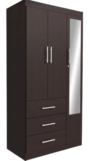 Wooden Wardrobe with Mirror